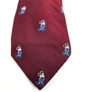 Walt Disney Cervantes Vintage Mickey Mouse Embroidered Neck Tie